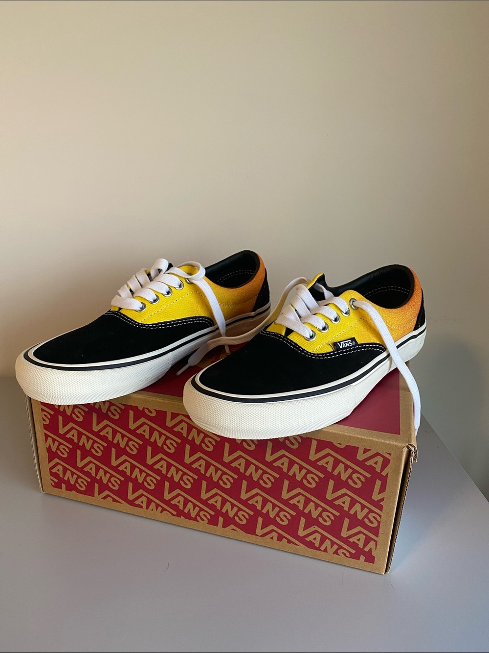 Vans Two-Tone Black and Yellow Low Top Sneakers